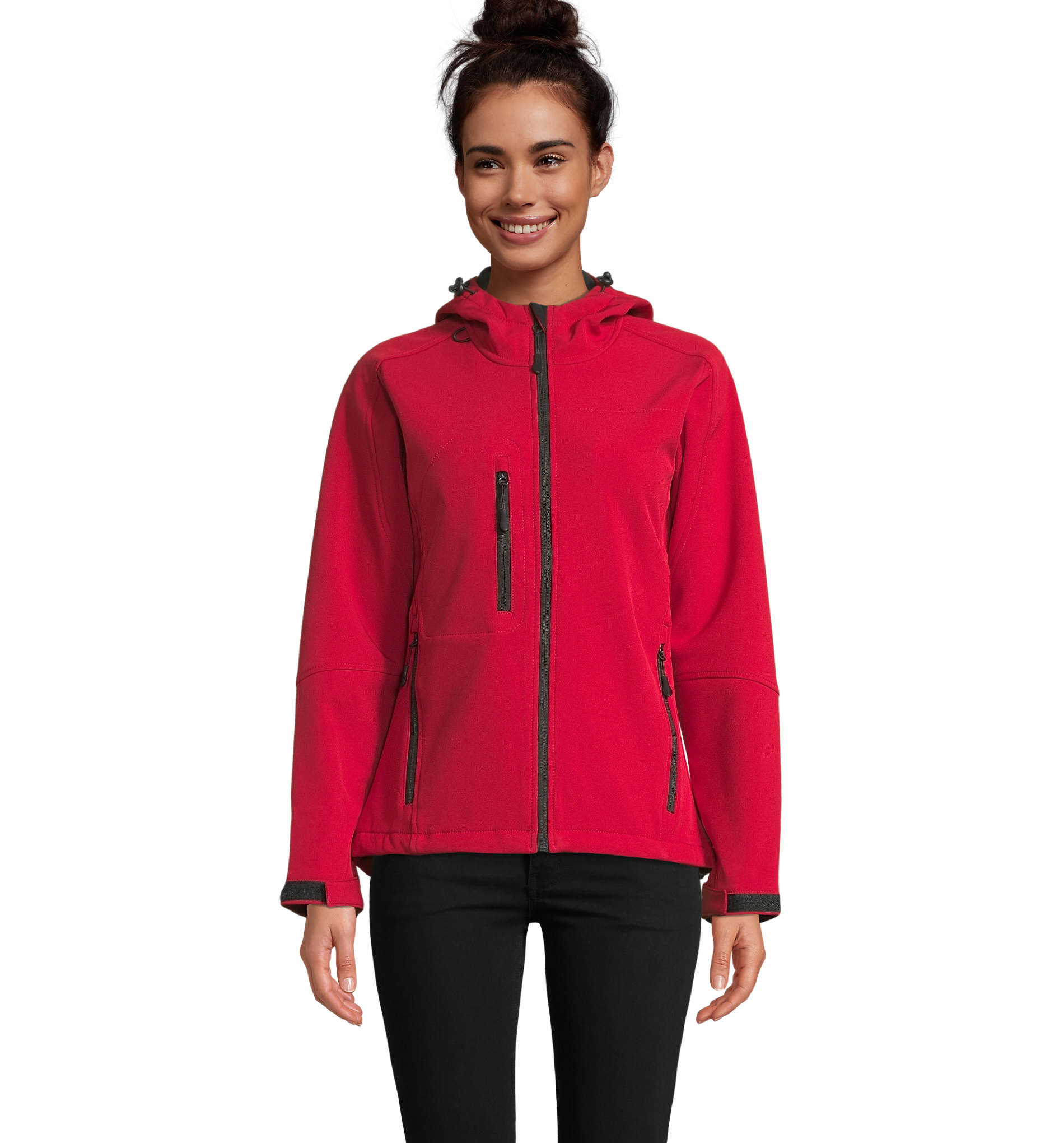 Veste à capuche promotionnelle softshell Femme Rouge piment